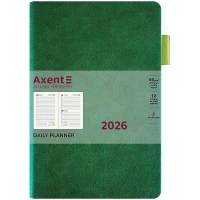 STOCK Щоденник "Axent" 2026 /8827-26-2-A/ Partner Muse Soft, 145*210, зелений (1/12)