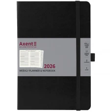 Щотижневик "Axent" 2026 /8530-26-01-A/ Grand Strong, 195*255, чорний (1/12) Щотижневик "Axent" 2026 /8530-26-01-A/ Grand Strong, 195*255, чорний (1/12)