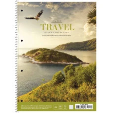 Зошит А4+/80арк. "Student" спіраль тв./підкл. /A4-080-6529K/ #, білий блок, ВД-лак, картон, 70г/м2 (4/36)