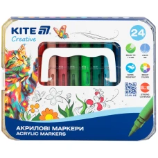 Набір маркерів 24кол. "Kite" /K-1162/ з рідкими чорнилами Creative акрилові (1/36)