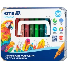 Набір маркерів 36кол. "Kite" /K-1163/ з рідкими чорнилами Creative акрилові (1/24)