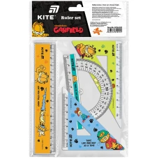 Набор линеек "Kite" /GF26-282/ линейка 15 см, 2 косенка, транспортир, с принтом Garfield (1/24) Набор линеек "Kite" /GF26-282/ линейка 15 см, 2 косенка, транспортир, с принтом Garfield (1/24)