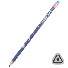 Олівець графітний "Kite" /K26-046-1/ з гумкою тригранний Be Friends (36/432)