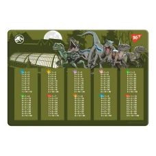 Підкладка настільна 29*42см "YES" /492251/ "Jurassic World" хакі (таблиця множення)  (1/10/200)