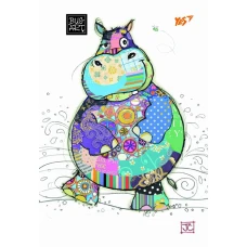 Блокнот "YES" В6/144  3в1 /681305/ "Bugart. White Hippo" #, пластик обкл., з розділ. (3/30)