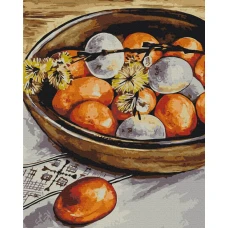 Картина за номерами "Brushme" /BS53950/ "Крашанки і верба"  40*50см