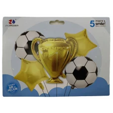 Набір повітряних кульок /1212-47/ "Football" 5шт.=1шт.*65см,4шт.*45см (1/10)