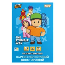 Картон кольоровий А4/10арк "YES" /955493/ Stumble Guys двосторонній папка (1/100)