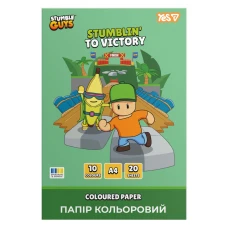 Папір кольоровий А4/20арк "YES" /955497/ Stumble Guys односторонній, скоба (1/50)