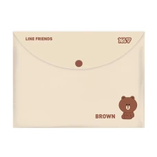 Папка-конверт на кнопці В5 "Yes" /492464/ Line Friends (12/240)