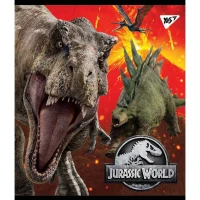 Зошит уч. "YES" 18арк.# /765316/ "Jurassic World" Ірідіум+гібрід.виб.лак (10/200)