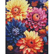 Алмазна мозаїка "Ідейка" /AMO7842/ "Барвисті жоржини" 40*50см