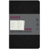 STOCK Еженедельник "Axent" 2026 /8521-26-01-A/ Partner City Soft, 125*195, черный (1/12)