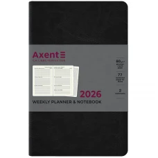 Щотижневик "Axent" 2026 /8521-26-01-A/ Partner City Soft, 125*195, чорний (1/12) Щотижневик "Axent" 2026 /8521-26-01-A/ Partner City Soft, 125*195, чорний (1/12)