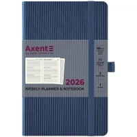 STOCK Щотижневик "Axent" 2026 /8515-26-48-A/ Partner Lines, 125*195, блакитний (1/12)