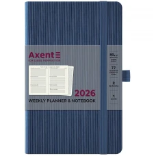 Щотижневик "Axent" 2026 /8515-26-48-A/ Partner Lines, 125*195, блакитний (1/12) Щотижневик "Axent" 2026 /8515-26-48-A/ Partner Lines, 125*195, блакитний (1/12)