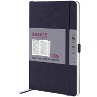 Еженедельник "Axent" 2026 /8509-26-02-A/ Partner Soft Skin, 125*195, синий (1/12)