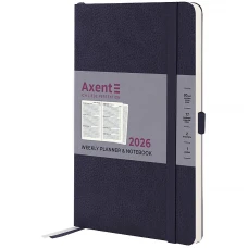 Щотижневик "Axent" 2026 /8509-26-02-A/ Partner Soft Skin, 125*195, синій (1/12) Щотижневик "Axent" 2026 /8509-26-02-A/ Partner Soft Skin, 125*195, синій (1/12)