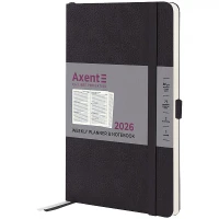 STOCK Еженедельник "Axent" 2026 /8509-26-01-A/ Partner Soft Skin, 125*195, черный (1/12)