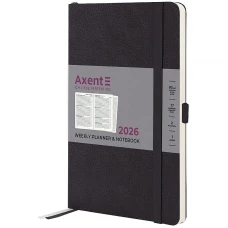 Щотижневик "Axent" 2026 /8509-26-01-A/ Partner Soft Skin, 125*195, чорний (1/12) Щотижневик "Axent" 2026 /8509-26-01-A/ Partner Soft Skin, 125*195, чорний (1/12)