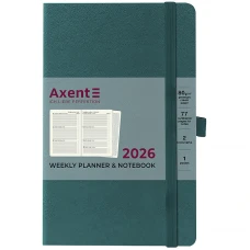 Щотижневик "Axent" 2026 /8505-26-31-A/ Partner Strong, 125*195, малахітовий (1/12) Щотижневик "Axent" 2026 /8505-26-31-A/ Partner Strong, 125*195, малахітовий (1/12)