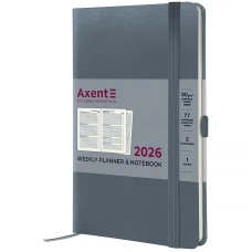 Щотижневик "Axent" 2026 /8505-26-62-A/ Partner Strong, 125*195, сірий (1/12) Щотижневик "Axent" 2026 /8505-26-62-A/ Partner Strong, 125*195, сірий (1/12)