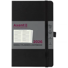 Щотижневик "Axent" 2026 /8505-26-01-A/ Partner Strong, 125*195, чорний (1/12) Щотижневик "Axent" 2026 /8505-26-01-A/ Partner Strong, 125*195, чорний (1/12)