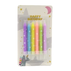 Набір свічок для торту "JO" /DSCN9323/ "Happy birthday" 6шт., блістер (1/24)