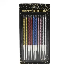 Набір свічок для торту "JO" /DSCN9328/ "Happy birthday" 10шт., блістер (1/60)