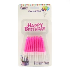 Набір свічок для торту "JO" /DSCN9350/ "Happy birthday" 10шт., блістер (1/12)