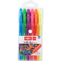 Набір гелевих ручок "Unimax" /UX-143/ Trigel Neon, 6 кол., неонові (1/10)