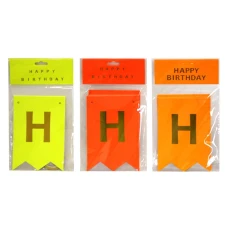 Гірлянда-розтяжка "WB" /HB-1095/ HAPPY BIRTHDAY неонова (1/12)