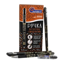Ручка "Пиши-стирай" "JO" /7777BK/ чорна, 0,5мм, товстий накінечник (12/144/1728)