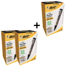 АКЦІЯ Маркер перманентний "BIC" 2000  09 ЕКО /8209153/ чорний 2+1 (1)