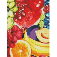 STOCK Алмазная мозаика "Идейка" /AMO7081/ "Сладкие фрукты" 30*40см