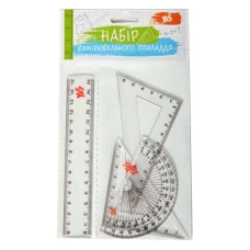 Набір лінійок "YES" /370263/ /лін.15; тр.11; тр.8; трансп./ Прозорий (1/24/480)
