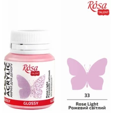 АКРИЛ для декору "ROSA TALENT" /33/ Рожевий світлий, глянцевий, 20 мл (1/140)