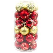 Набор новогодних шаров "JO" /DSCN1324/ "Christmas" 6см 39шт Набор новогодних шаров "JO" /DSCN1324/ "Christmas" 6см 39шт