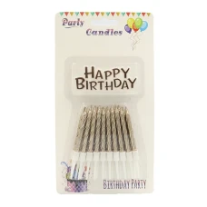 Набір свічок для торту "JO" /DSCN9351/ "Happy birthday" 10шт., блістер (1/12)