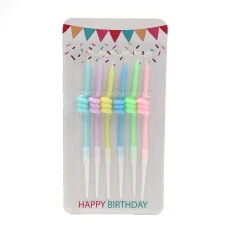 Набір свічок для торту "JO" /DSCN9391/ "Happy birthday" 6шт., блістер (1/40)