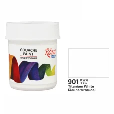 Гуаш "ROSA Studio" 40 мл /901/ Білила титанові (1/70)