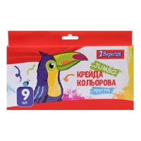 Крейда кольорова 9 шт. JUMBO "1В" /400447/ "Zoo Land" (1/6/60)