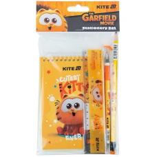 Блокнот А6/48 "Kite" /GF25-S03/ + ручка,олівець,лінійка, 4предмети, Garfield (1/20)