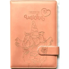 Скетчбук ДИТЯЧИЙ "Bourgeois" А5/64 шкірзам Тв.обкл. /диз.9332/ вн. Бл.80г, чисті, тиснен + магніт заст. (1/40)