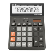 Калькулятор "Brilliant" /BS-414B/ настол., 14-розр., 2 пам, 146*197*27 мм