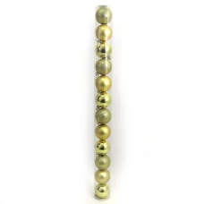 Набір новорічних кульок "JO" /DSCN0922-6-12-G/ тубус "GOLD" 6см,/12шт., PVC