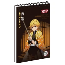 Блокнот А7/80 # спіраль зверху "YES" /152519/ "Demon Slayer: Zenitsu" (1/336)