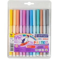 Фломастери "Centropen" 12 кол. /7550/12 TP/ ПАСТЕЛЬНІ (1/24)