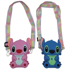 Сумочка силіконова /812-9-S/ "Стіч" з довгою ручкою 13*11см, мікс (1/12)