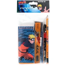 Блокнот А6/48 "Kite" /NR24-S03/ + ручка,олівець,лінійка, 4предмети, Naruto Shippuden (1/20)